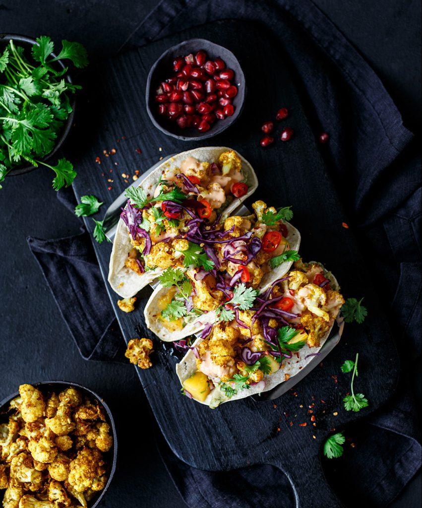 Blomkåltaco – fra En skikkelig digg kokebok 2 – blomkåltaco a instagram
