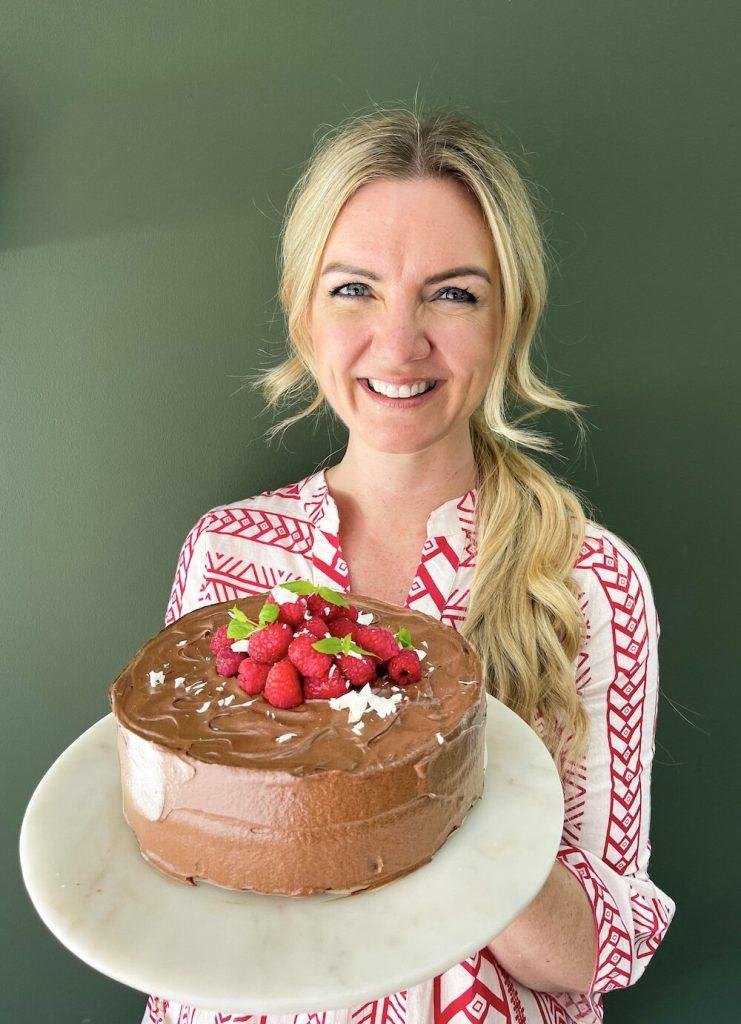 Dobbel browniekake – vegansk og glutenfri konfektkake – and the liten