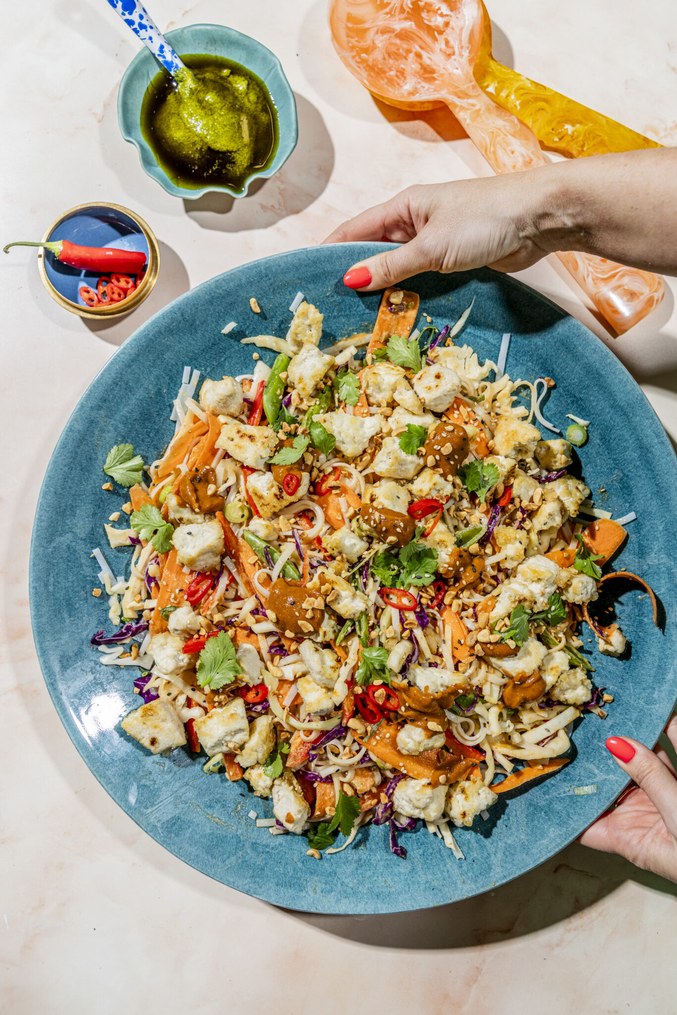 Sataysalat — mettende og digg smak av Asia